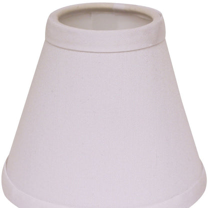 4" White Set of 6 Chandelier No Slub Lampshades