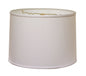 13" White Throwback Drum No Slub Lampshade