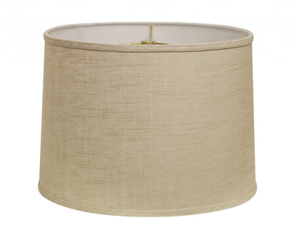 13" Light Wheat Throwback Drum Linen Lampshade