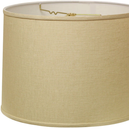 13" Parchment Beige Throwback Drum Linen Lampshade