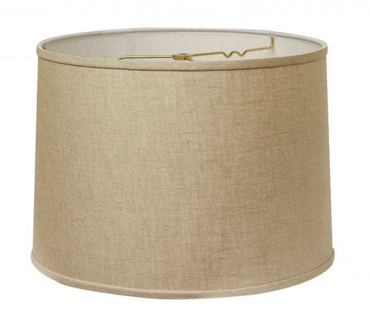 13" Dark Wheat Throwback Drum Linen Lampshade