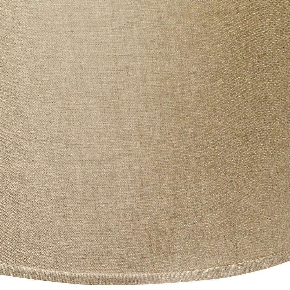 13" Dark Wheat Throwback Drum Linen Lampshade