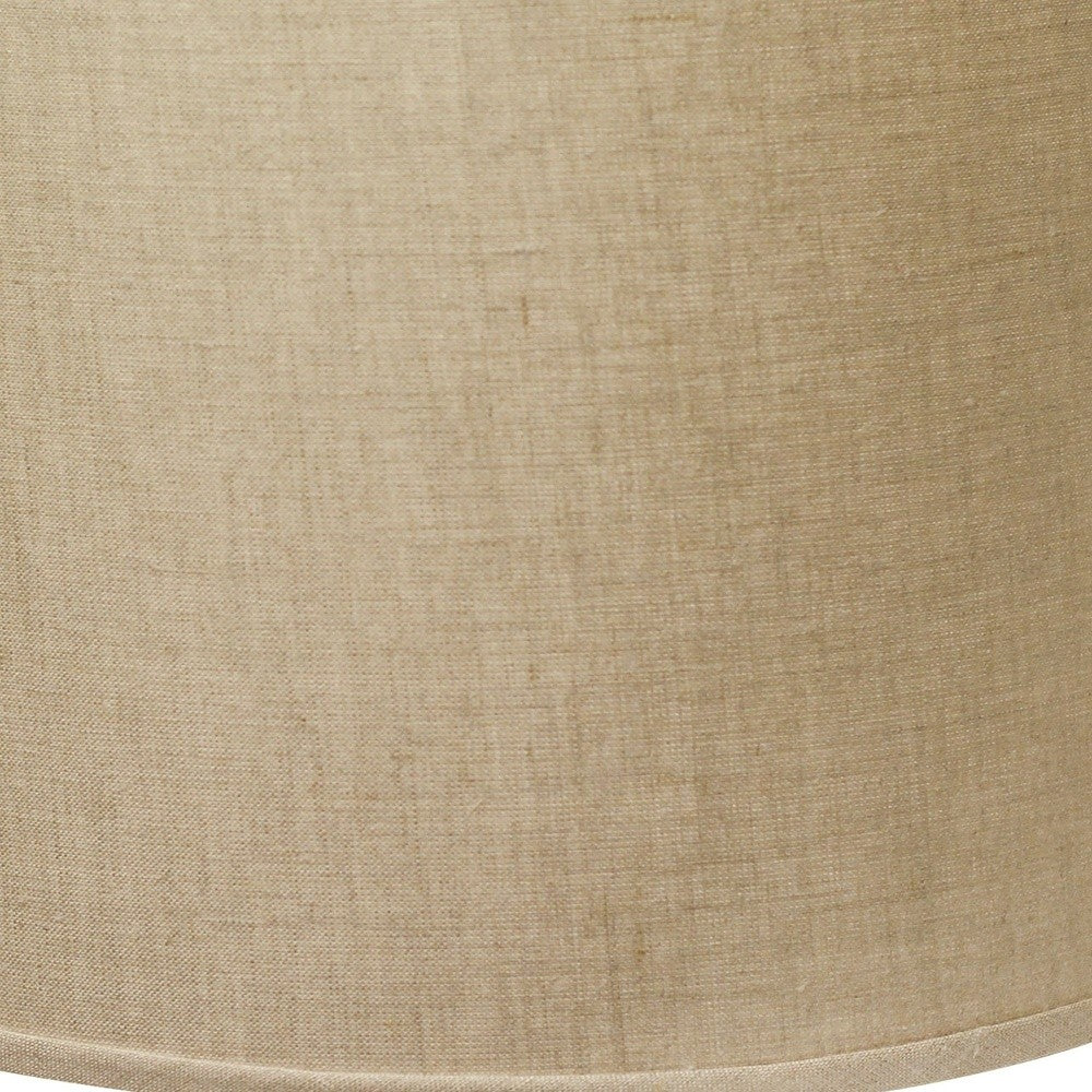 14" Dark Wheat Throwback Drum Linen Lampshade