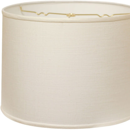 14" Parchment Biege Throwback Drum Linen Lampshade