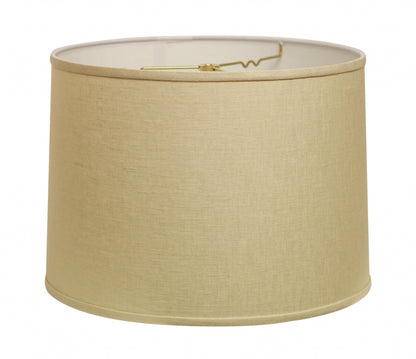 15" Parchment Biege Throwback Drum Linen Lampshade