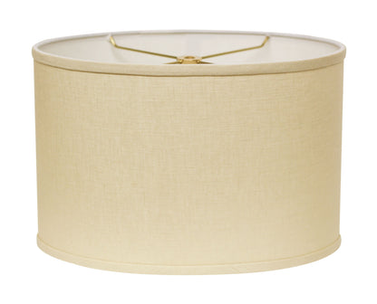 14" Parchment Biege Throwback Oval Linen Lampshade