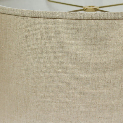 16" Parchment Biege Throwback Oval Linen Lampshade