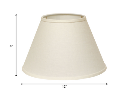 12" Dark Wheat Premium Empire Slanted Linen Lampshade