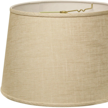 14" Light Wheat Rounded Empire Slanted Linen Lampshade