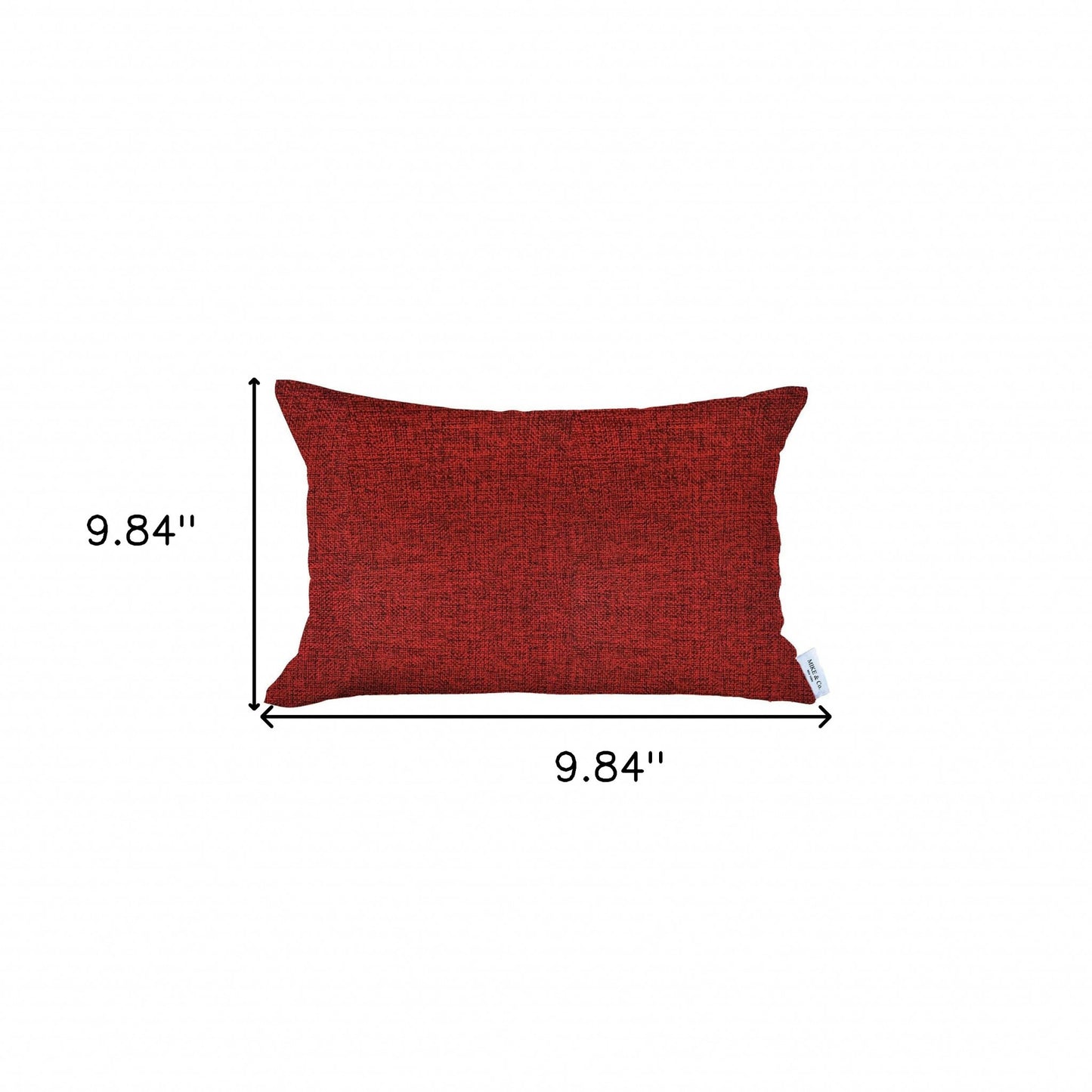 12" X 20" Red Solid Color Zippered Handmade Polyester Lumbar Pillow Cover