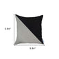 18" X 18" Black And Grey Geometric Zippered Handmade Polyester Throw Pillow Cover