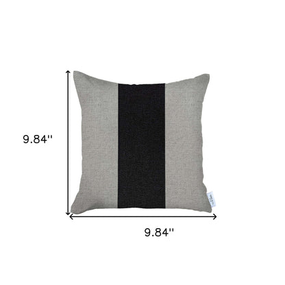 18" X 18" Grey And Black Geometric Zippered Handmade Polyester Throw Pillow Cover