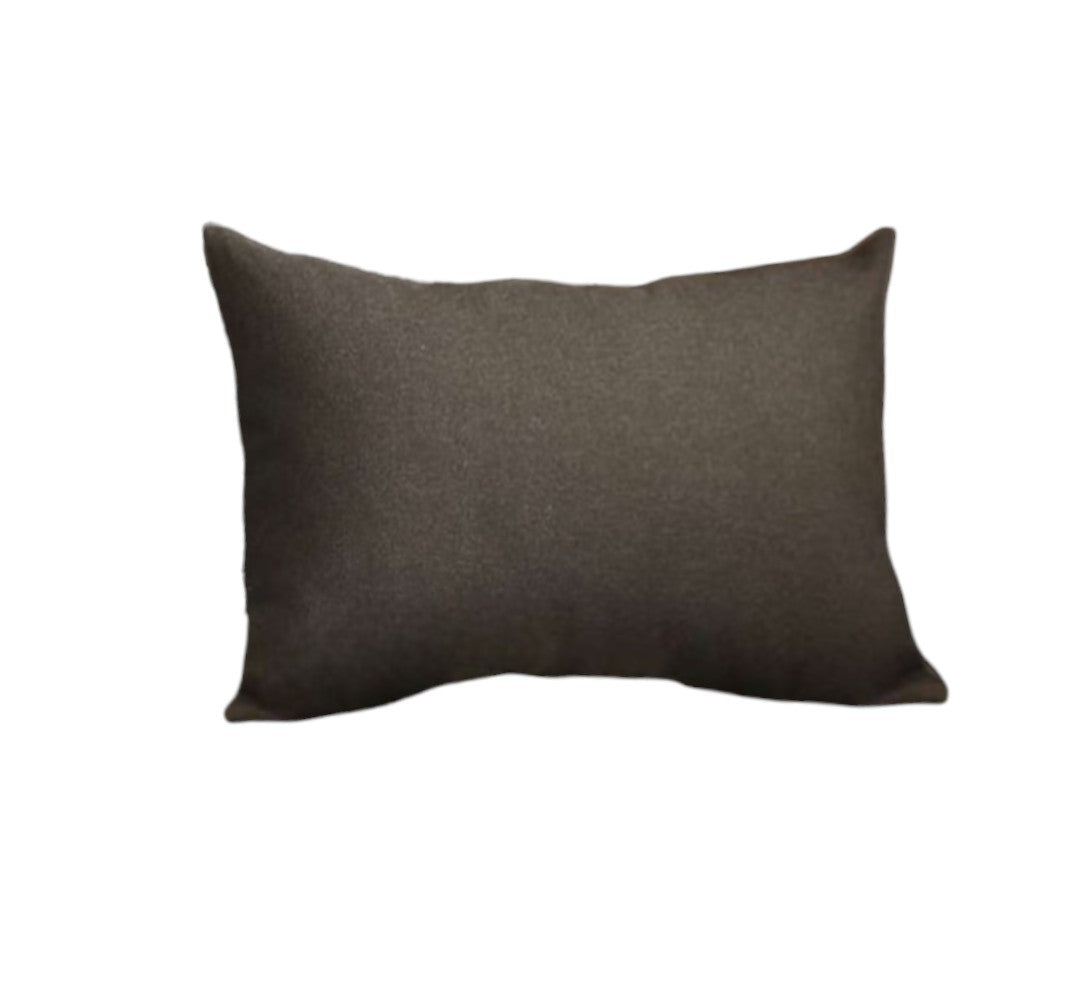 Set Of Two 20" X 12" Black Polyester Zippered Pillow