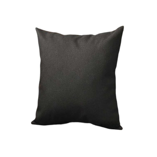 Set of Two 18" Black Fabric Throw Pillows