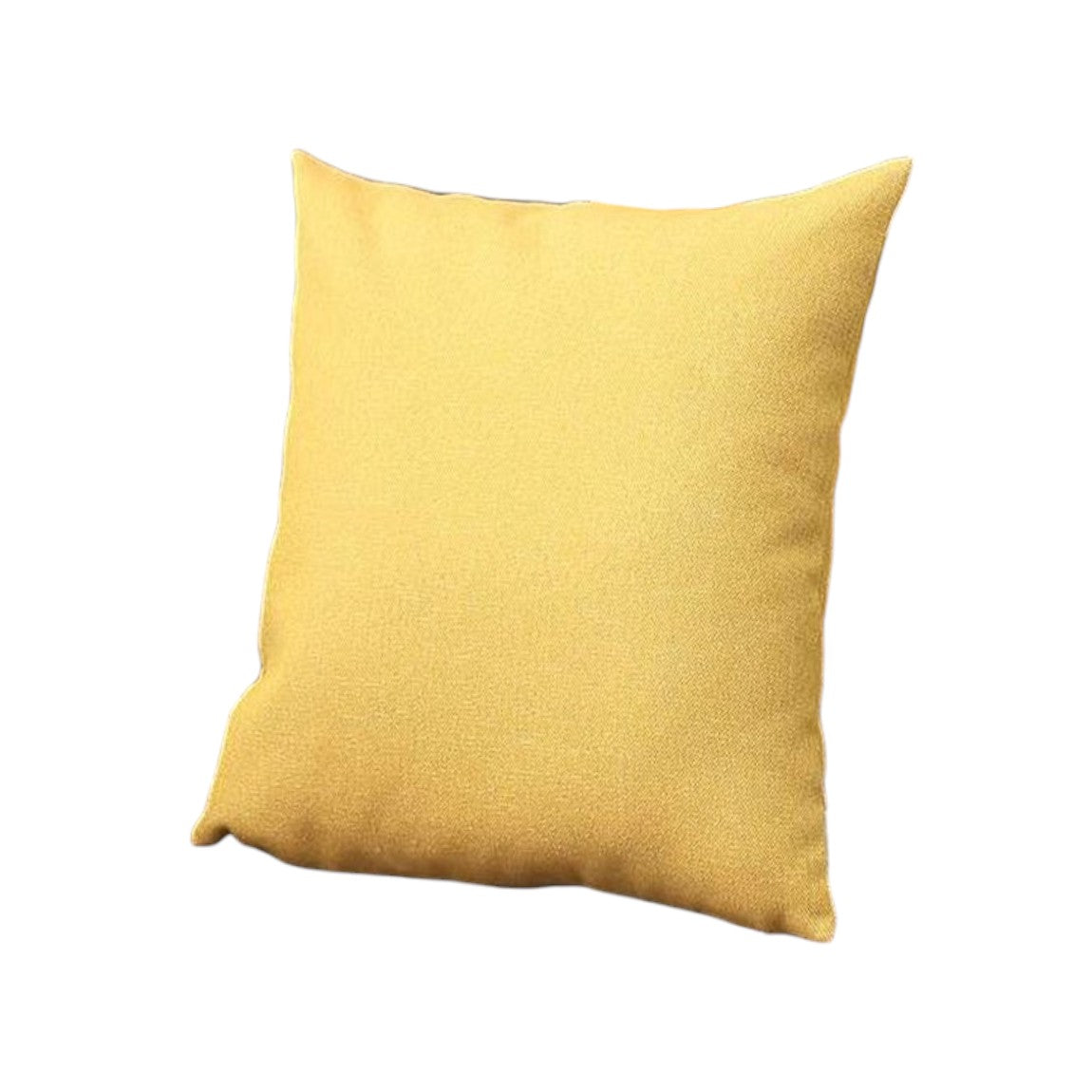 Set Of Two 18" X 18" Yellow Polyester Zippered Pillow