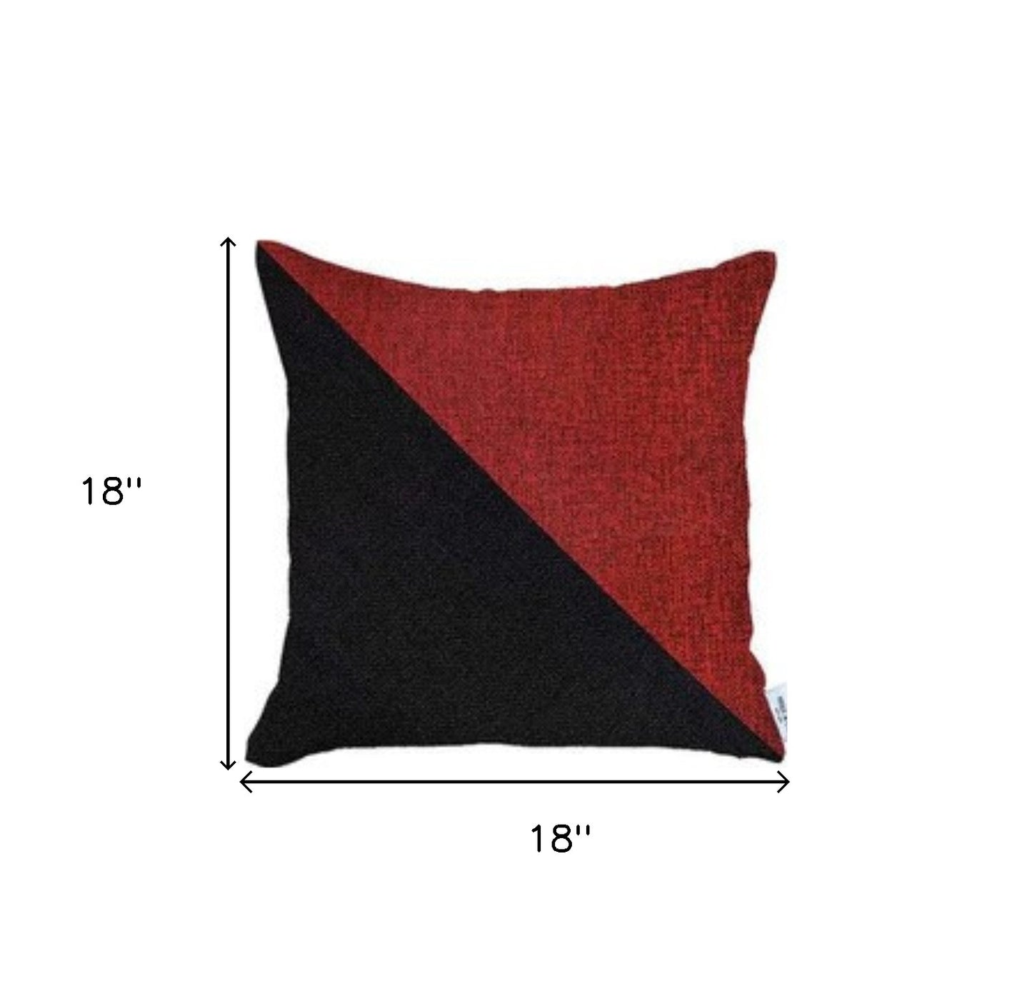 Set of Two 3" Red and Black Throw Pillow