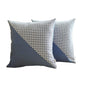 Set of Two 18" Blue and White Houndstooth Fabric Throw Pillows