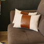 Set Of Two 20" X 12" Grey And Brown Polyester Geometric Zippered Pillow