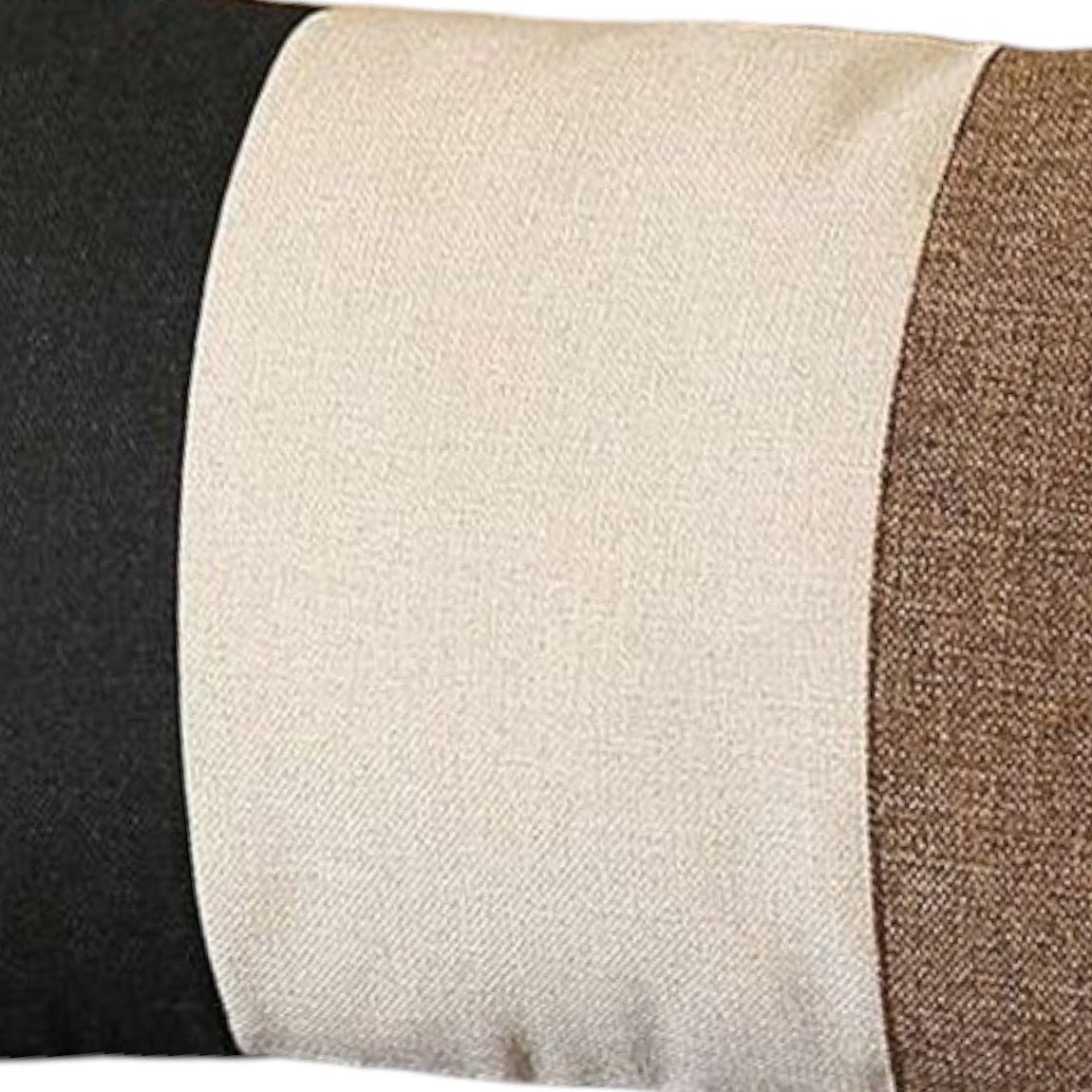 Set Of Two 20" X 12" Black Grey And Brown Polyester Geometric Zippered Pillow