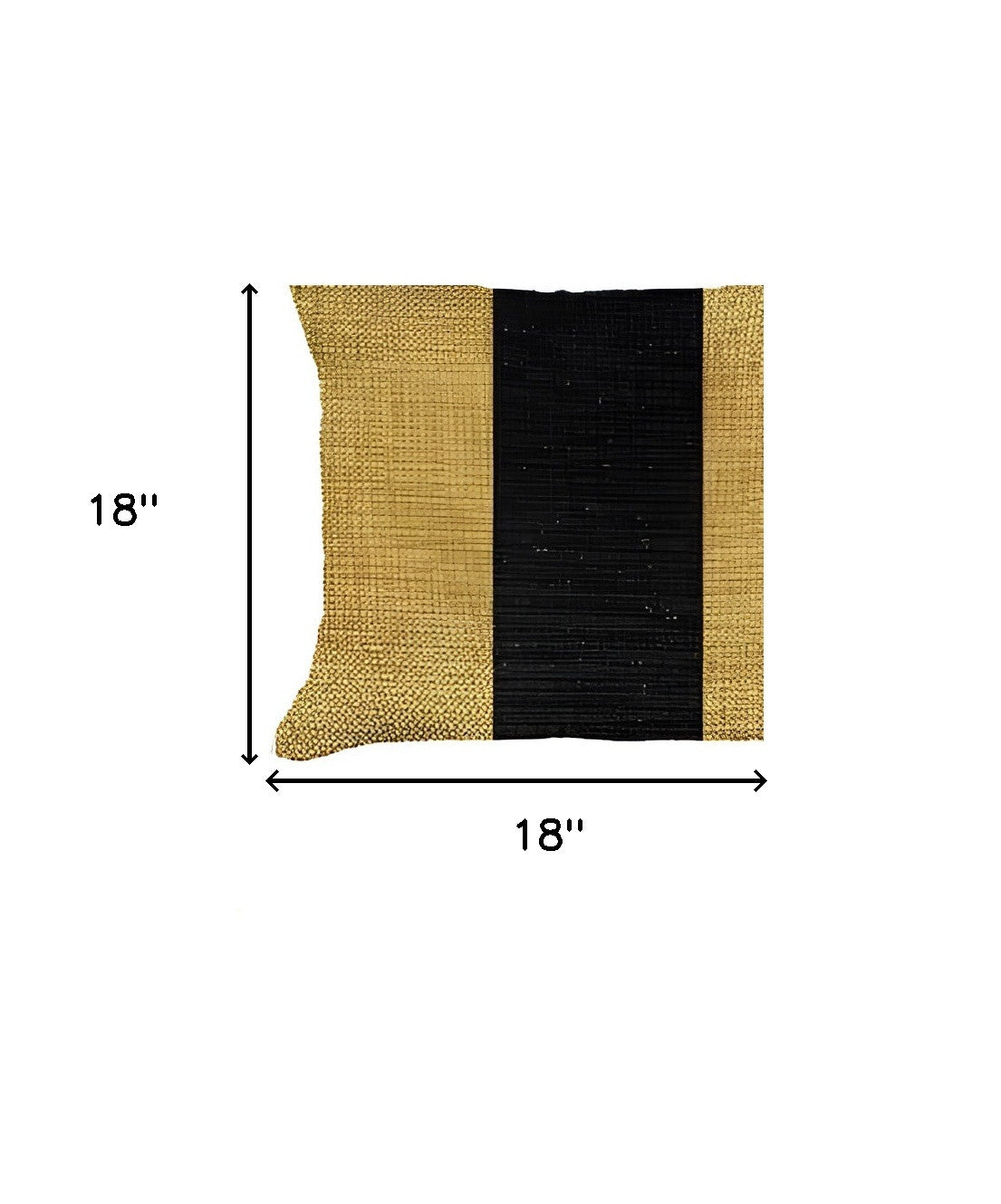 Set Of Two 18" X 18" Yellow And Black Geometric Zippered Handmade Polyester Throw Pillow