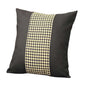 Set Of Two 18" X 18" Black And Yellow Polyester Houndstooth Zippered Pillow