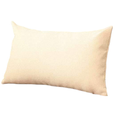 Set Of Four 20" X 12" Ivory Polyester Zippered Pillow