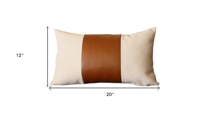 Set Of Four 20" X 12" Grey And Brown Polyester Geometric Zippered Pillow