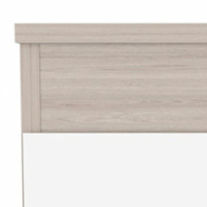 29" Light Gray and White Three Drawer Dresser