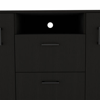 55" Black Two Drawer Dresser