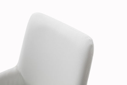 White Faux Leather Dining Chair