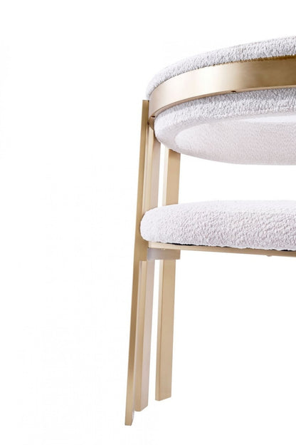 Beige Gold Dining Chair