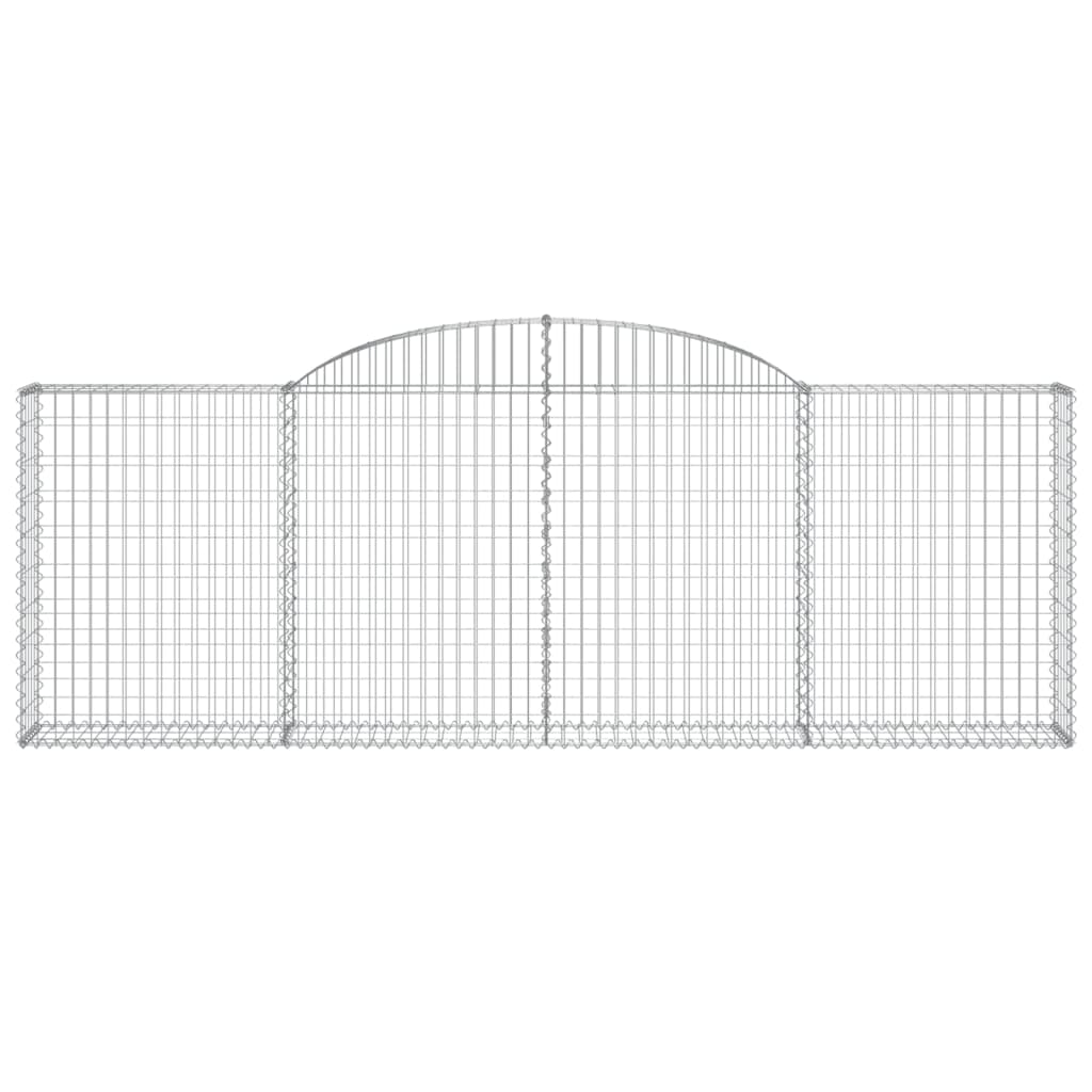 Arched Gabion Baskets 13 pcs 118.1"x11.8"x39.4"/47.2" Galvanized Iron