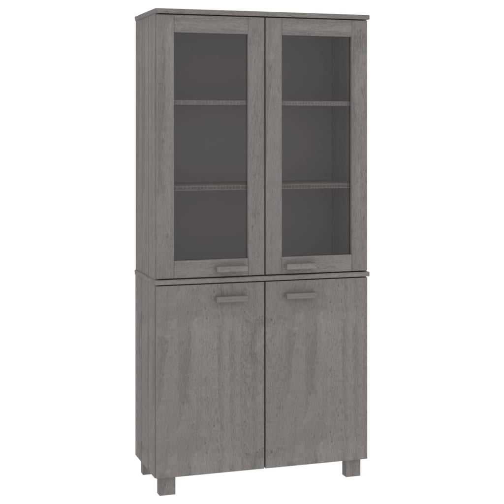 Highboard HAMAR Solid Wood Pine Light Gray