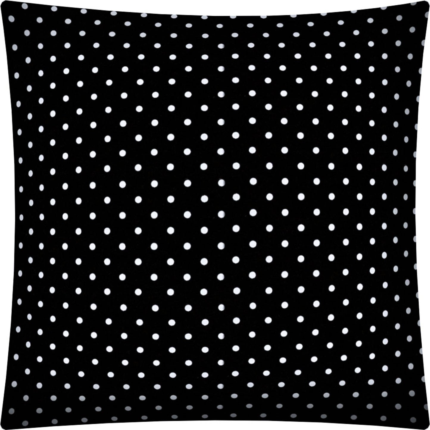 17" Black and White Polka Dot Indoor Outdoor Throw Pillow Cover