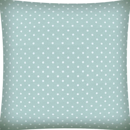 17" Seafoam Polka Dot Indoor Outdoor Throw Pillow Cover