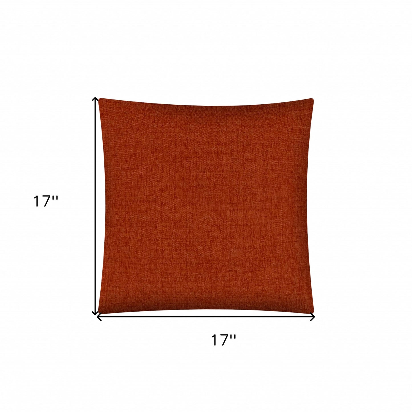 17" Brick Red Indoor Outdoor Throw Pillow Cover