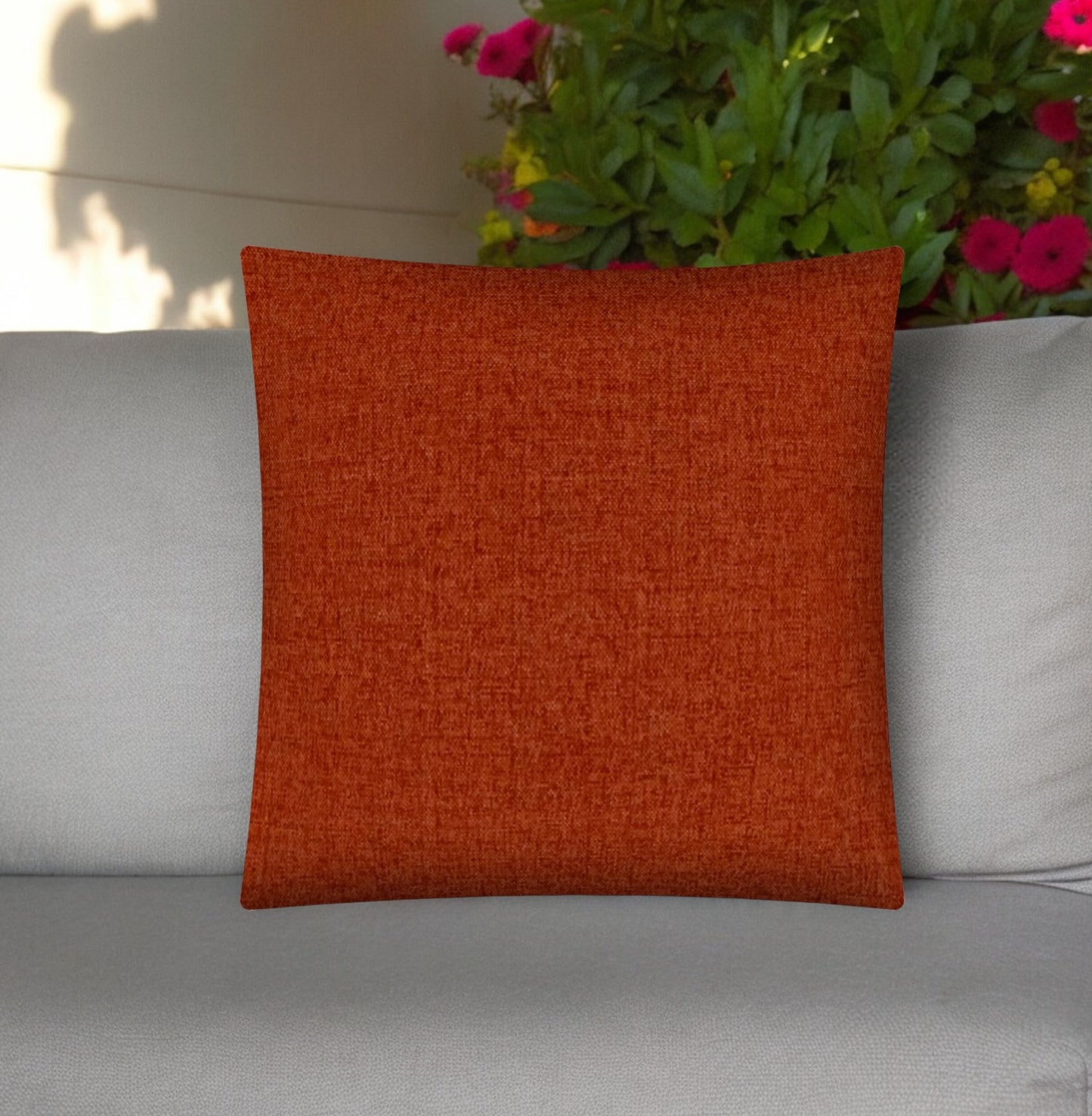 17" Brick Red Indoor Outdoor Throw Pillow Cover