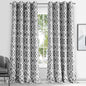 84" Gray Trellis Black Out Window Curtain Panel