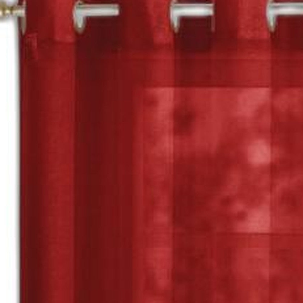 Set of Two 84"  Red Solid Modern Window Panels