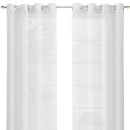 Set of Two 84"  White Solid Modern Window Panels