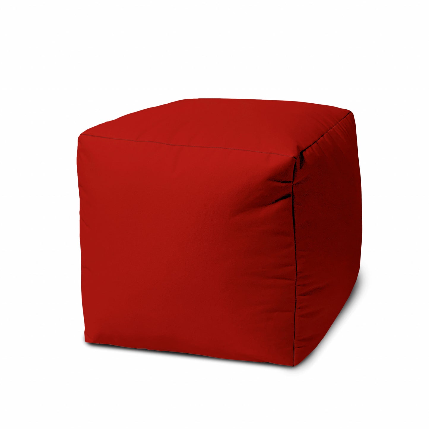 17" Cool Bright Hot Pink Solid Color Indoor Outdoor Pouf Ottoman