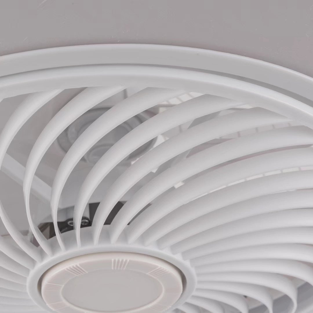 Contemporary White Ceiling Lamp And Fan