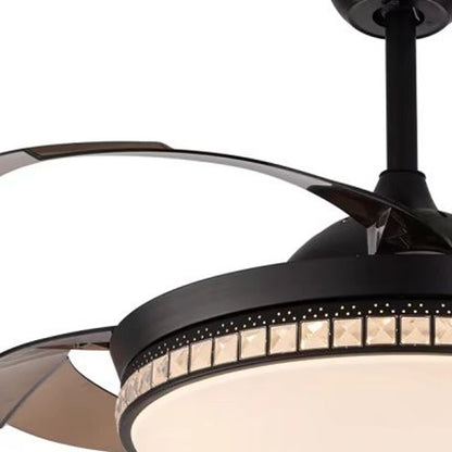 Stylish Black Chandelier With Retractable Blades