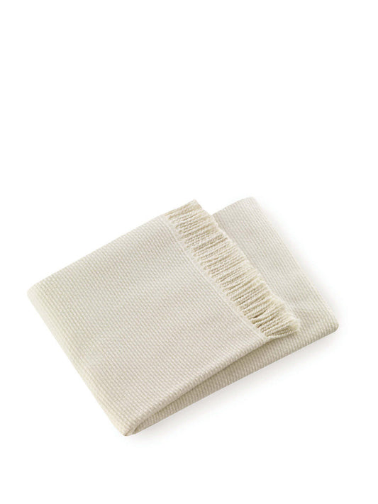 Soft Creamy White Links Pattern Throw Blanket