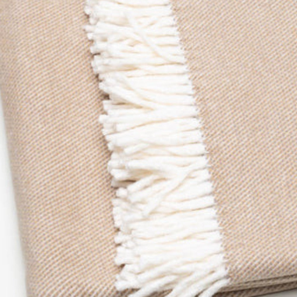 Stone Mini Dot Fringed Throw Blanket