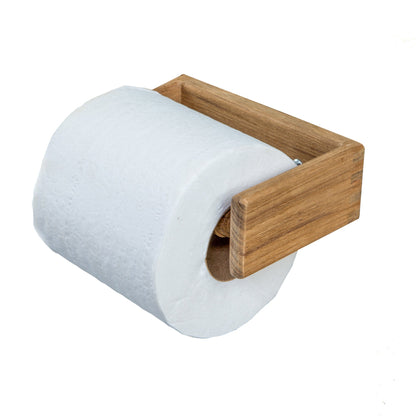 Traditional Solid Teak Wall Mount Toilet Paper Holder