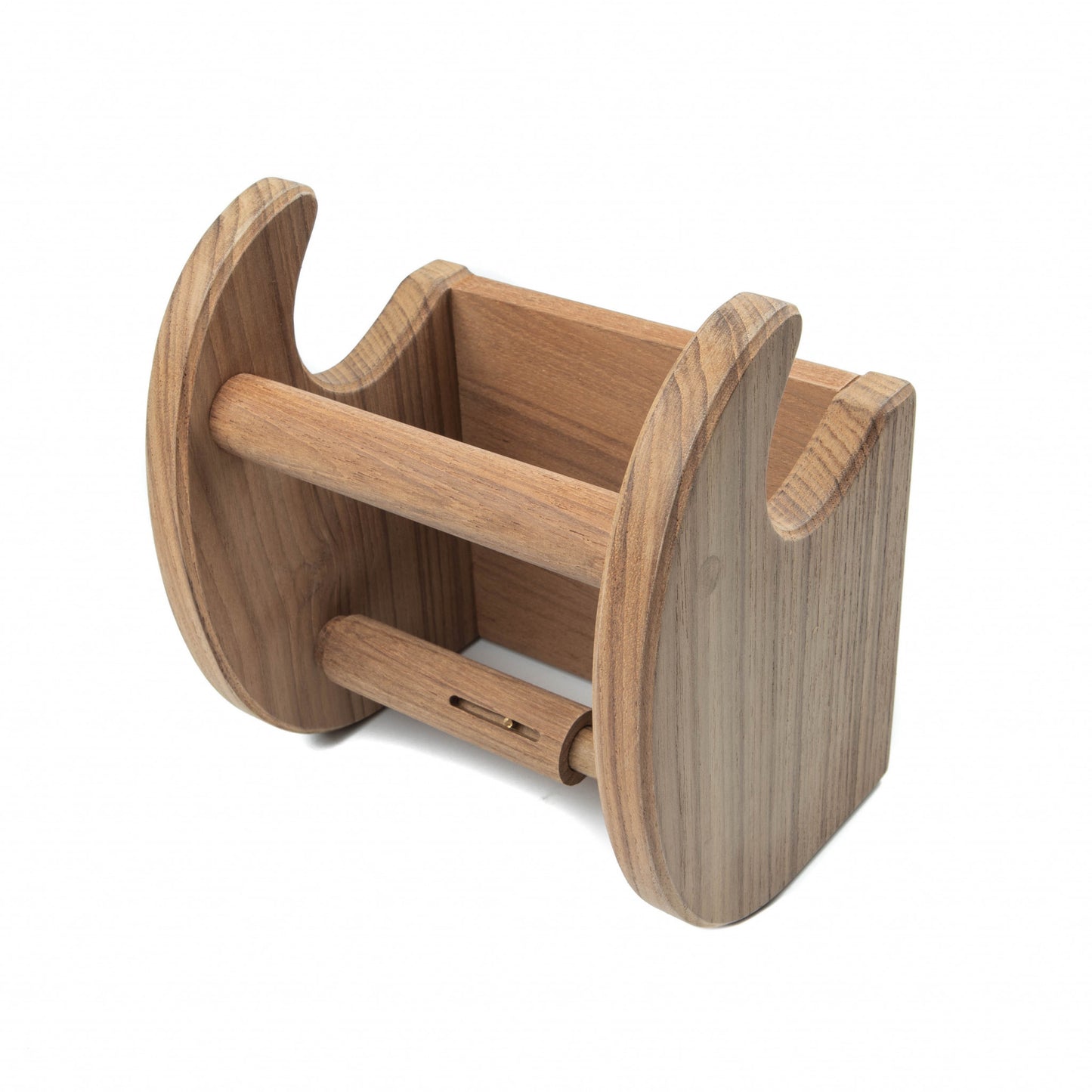 Traditional Solid Teak Magazine and Toilet Paper Holder