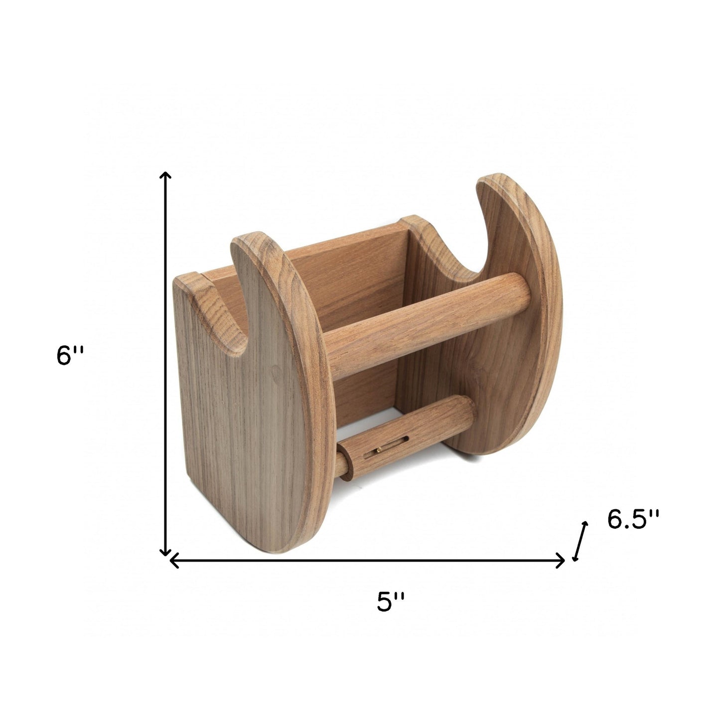 Traditional Solid Teak Magazine and Toilet Paper Holder