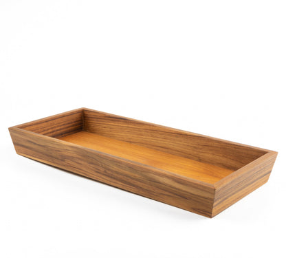 15" Brown Solid Teak Vanity Tray