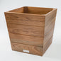 12" Brown Wood Indoor Outdoor Square Planter Box